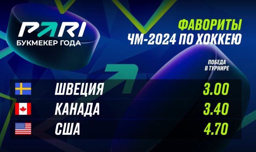 PARI: Швеция — фаворит ЧМ-2024 по хоккею после группового этапа