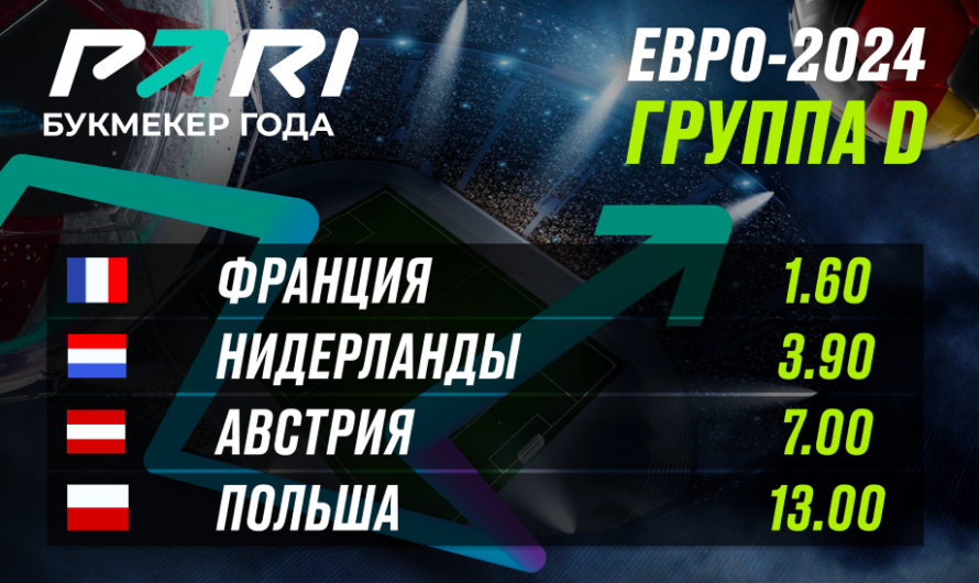 PARI: Франция и Нидерланды разыграют первое место в группе D на Евро-2024